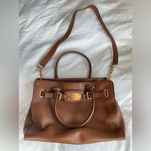 Michael Kors Brown Purse with Gold Hardware